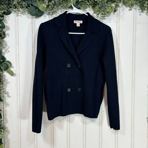 Brooks Brothers Red Fleece Blazer Jacket XS Navy Double Breasted Knit Academia